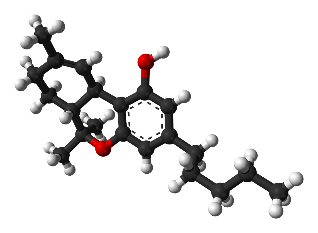 Delta-9-tetrahydrocannabinol-from-tosylate-xtal-3D-balls Delta-9-tetrahydrocannabinol-from-tosylate-xtal-3D-balls